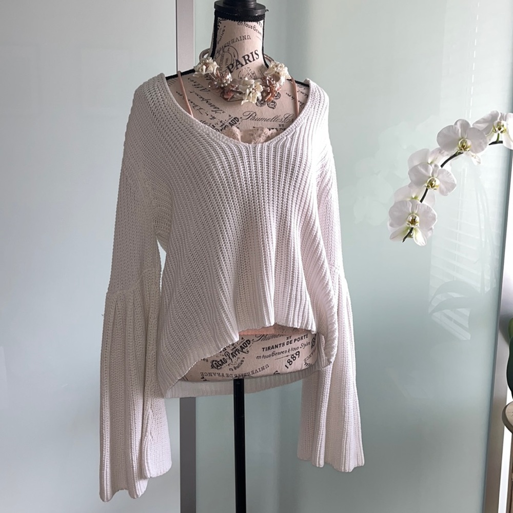 Free People knitted flared sweater